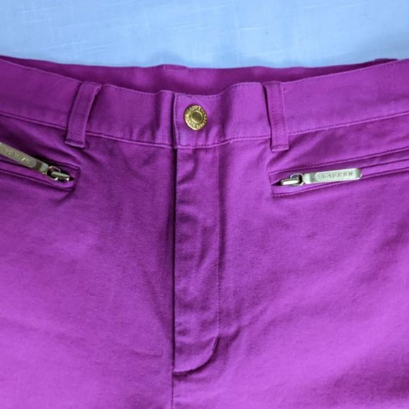 Ralph Lauren Woman's Size 8, Hot Pink Capris With Gold Hardware - Picture 3 of 9